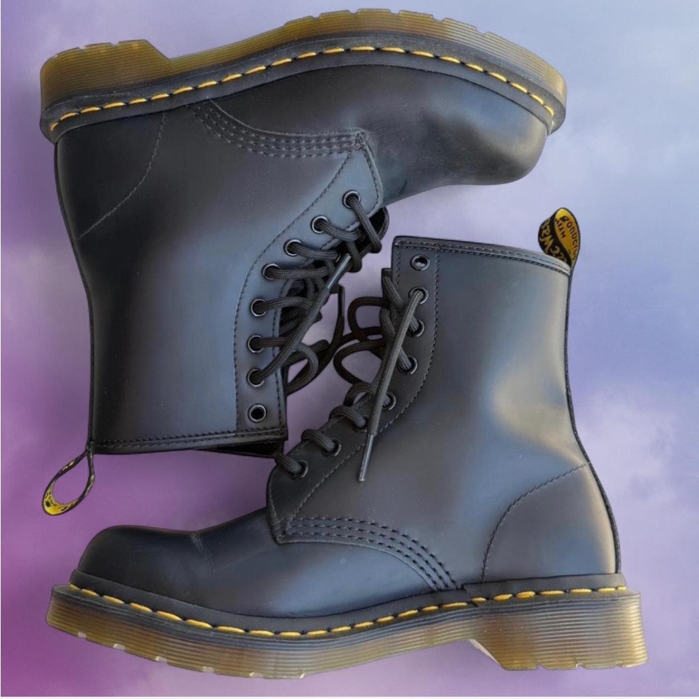 Dr. Martens Black Boots with Tan Insole